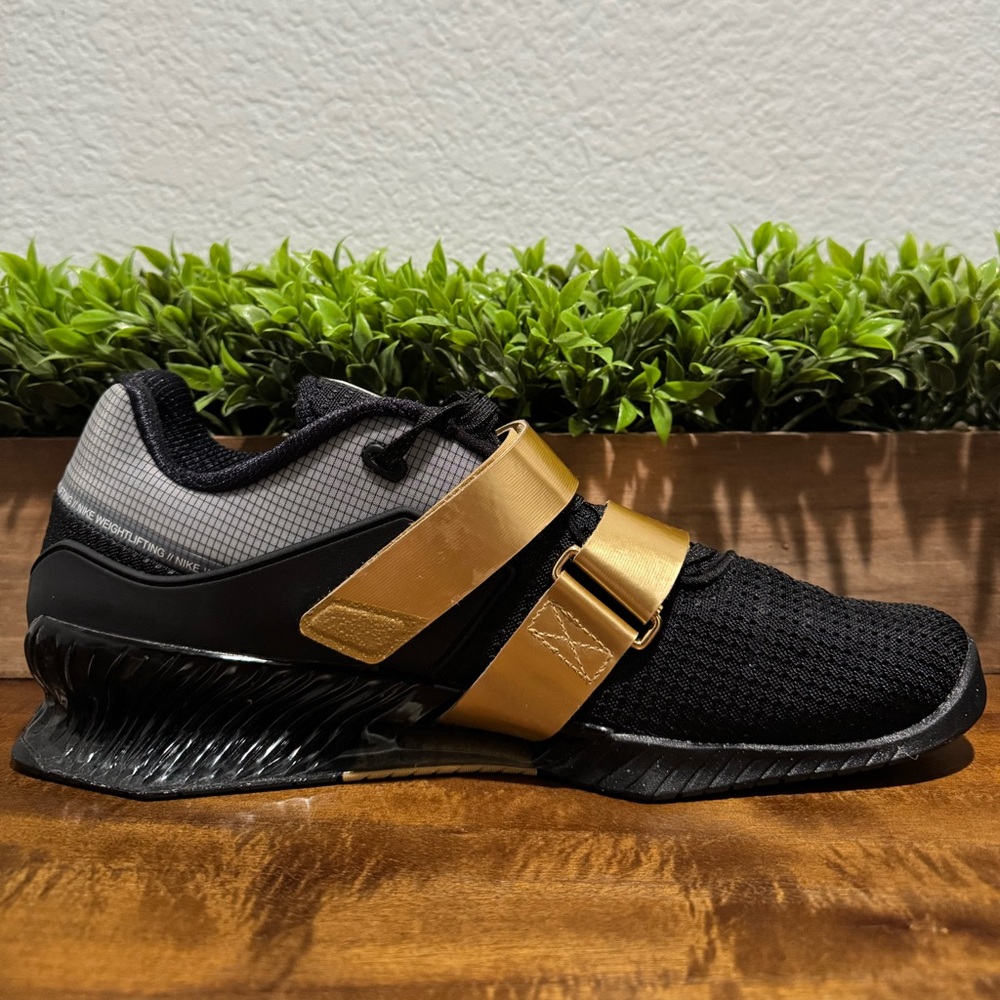 Nike Romaleos 4 Weightlifting Squat Shoes Black Gold CD3463-001 Men’s Size 13 - Picture 7 of 11
